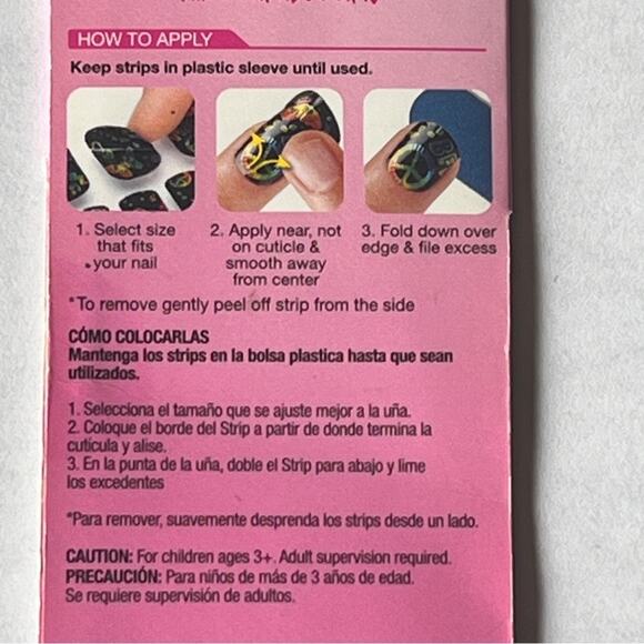 PINK Nail Strips Press On Nail Art  Nail Designs New in Package - Picture 8 of 9
